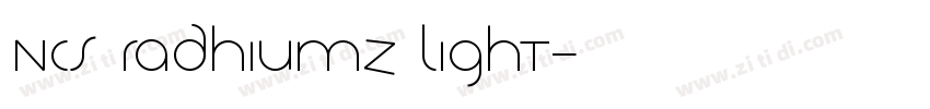 NCS Radhiumz Light字体转换
